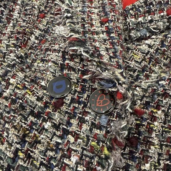 Desigual Tweed Chaw Blazer Drava Multicolor Women’s Size 40 (6) - Picture 4 of 13